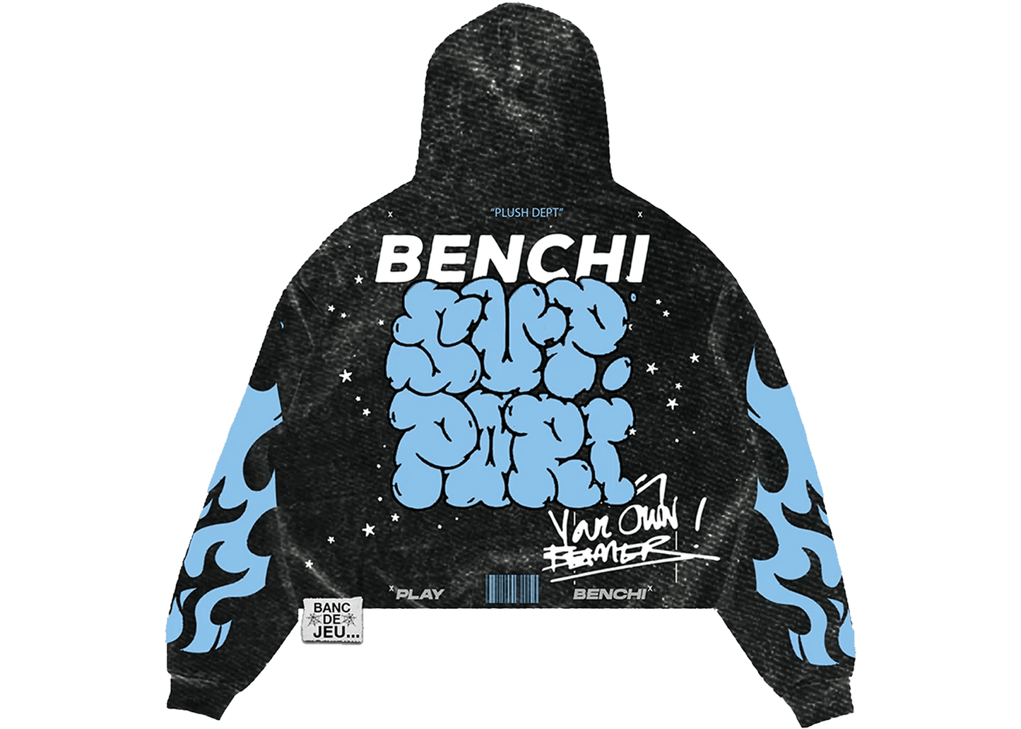 Peluche Hoodie Blue - Playbenchi