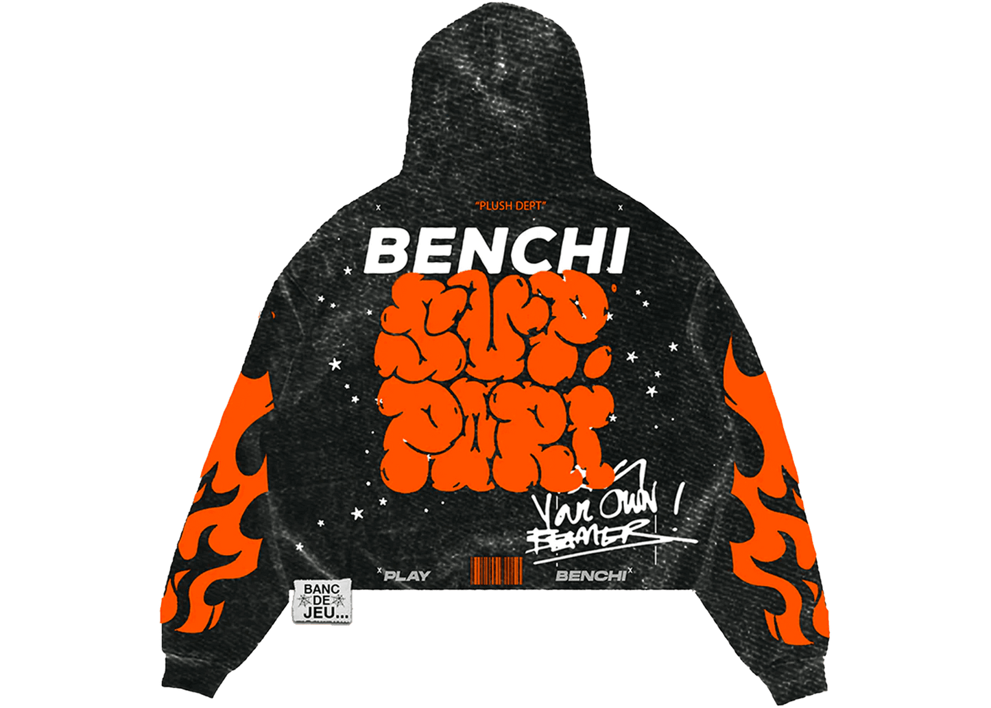 Peluche Hoodie Orange - Playbenchi