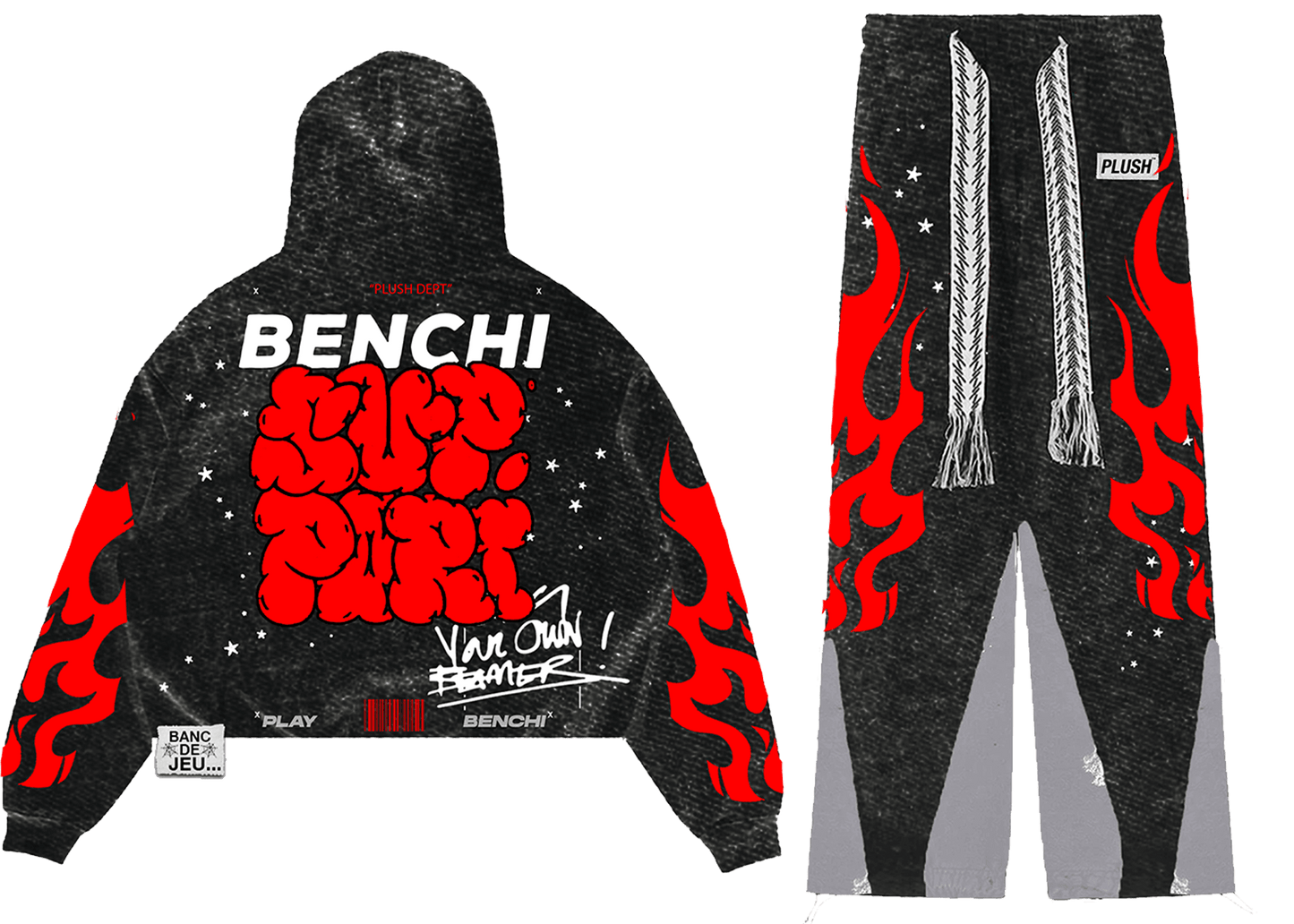 Peluche Sweatsuit Red - Playbenchi