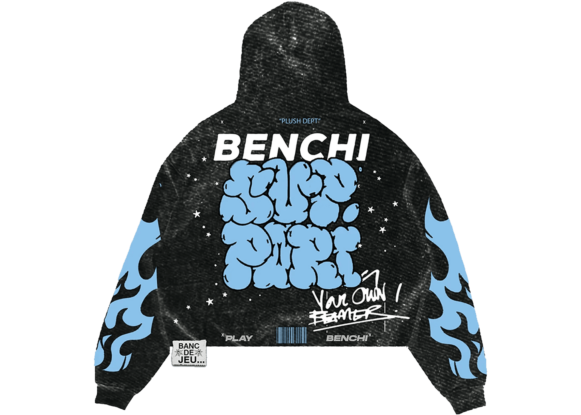 Peluche Hoodie Blue - Playbenchi